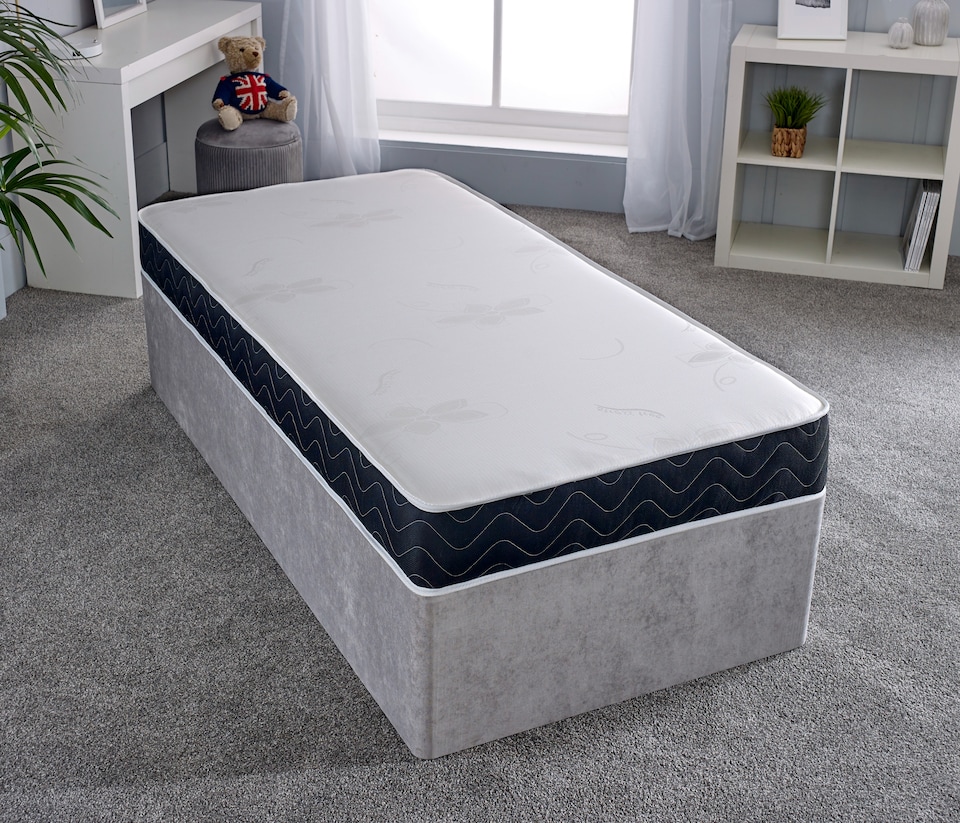 image 1 of Mars Black Border Hybrid Mattress - 17cm Deep, Medium-Soft Feel | Black | Small Double