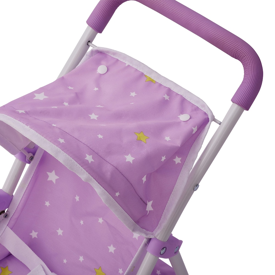 image 1 of Teamson Kids Baby Doll Jogging Stroller Purple / Stars