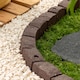 image 8 of Recycled Rubber Roman Stone Garden Border 1.2m - Brown - Pack of 18 | Brown | 18 pack