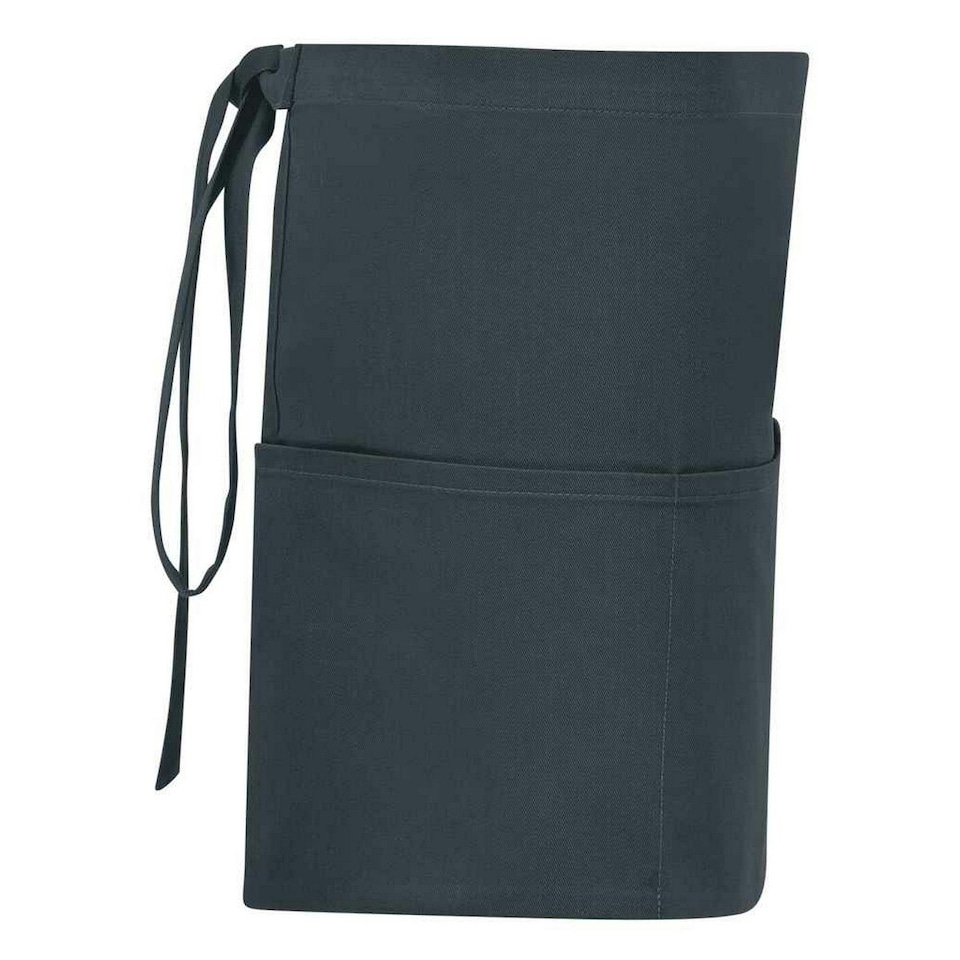 image 1 of Brand Lab Unisex Adult Organic Front Pocket Short Apron - Charcoal - One Size