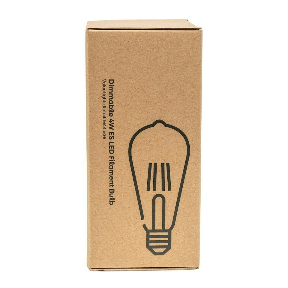 image 1 of ValueLights 5 Pack Vintage Filament E27 Amber Plastic Pear LED 4W Warm White 2700K 400lm Light Bulb