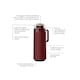 image 4 of Tramontina Thermal Flask with Cup Lid and Interior Glass Container (Red, 1.0l)