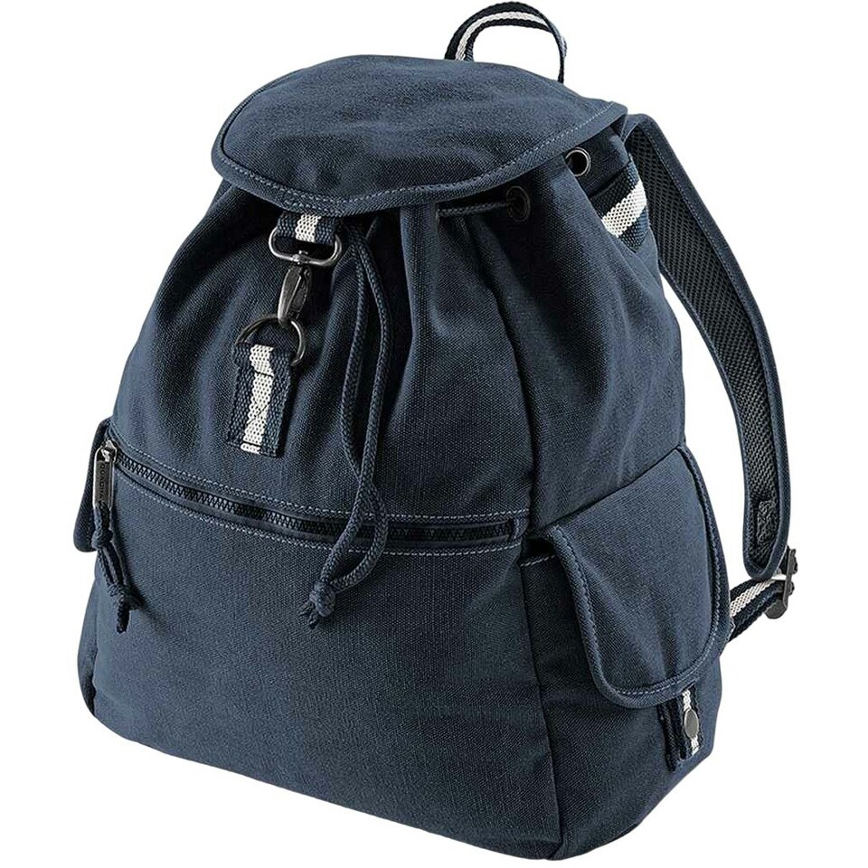 image 1 of Quadra Vintage Canvas Backpack - Oxford Navy - One Size