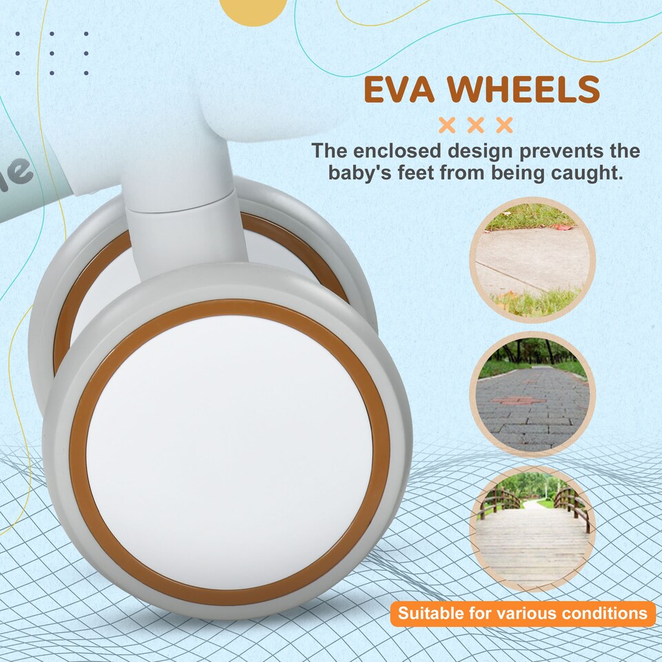 image 1 of AIYAPLAY Kids Balance Bike for 1-3 Years Old, No Pedal Toddler Balance Bike with Adjustable Seat, Silent Wheels, Training Bike for Boys and Girls, Green