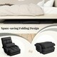 image 8 of COSTWAY 2 IN 1 Folding Lazy Sofa Lounger Adjustable Grey Black