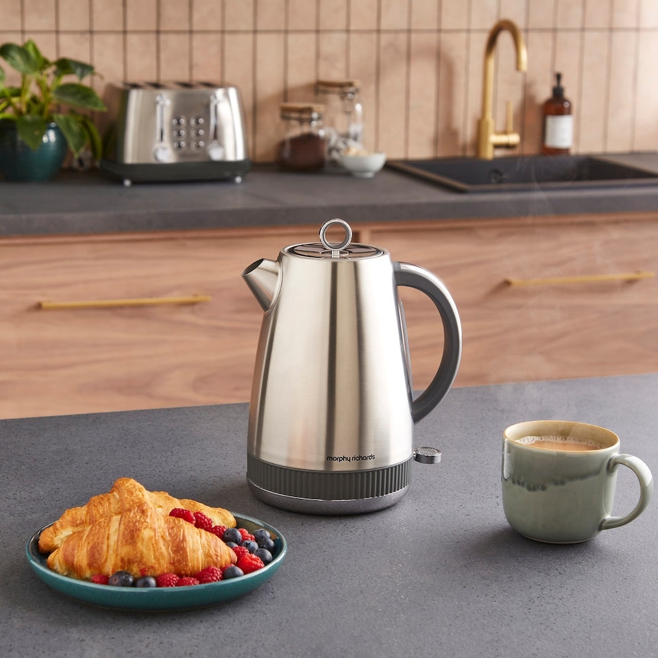 image 1 of Morphy Richards Mexborough Kettle & Toaster Bundle Grey Trim