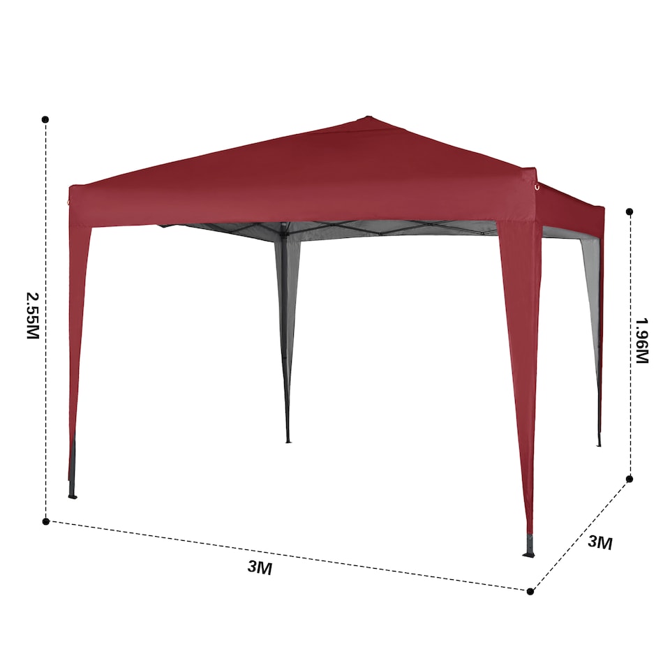 image 1 of MCC Direct Gazebo 3x3 Pop up Red | Red | Red