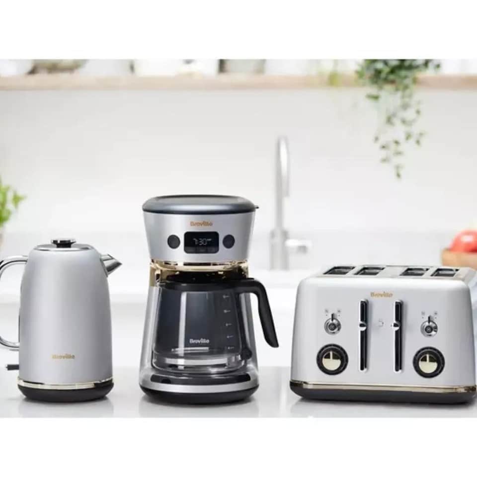 image 1 of Breville Mostra VTT92901 4 -Slice Toaster Stainless Steel Silver and Gold