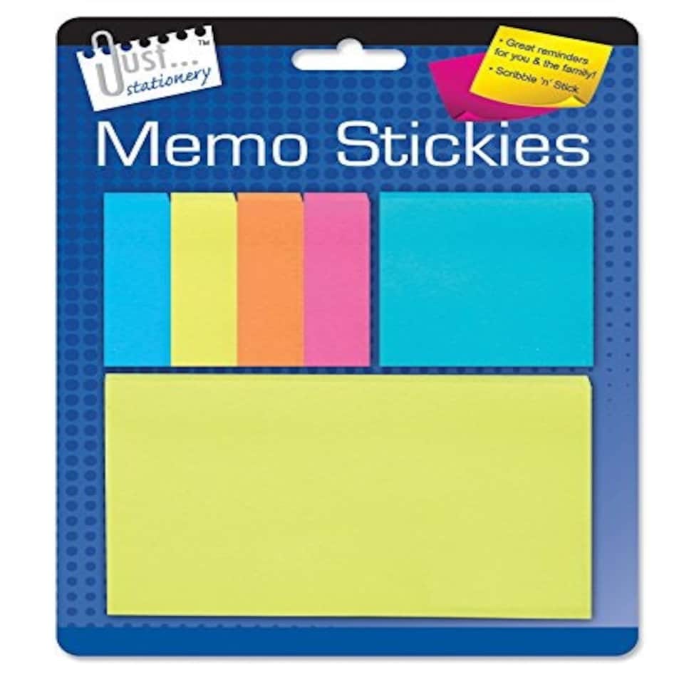 image 1 of Just Stationery Memo Stickers - Neon