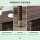 image 5 of Outsunny PE Rattan Outdoor Coffee Table, Easy Match Rattan Side Table, Brown