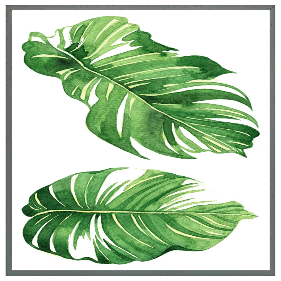 image 1 of Twin botanical leaves (Picture Frame) Brown | L