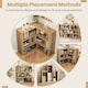 image 4 of COSTWAY 3-tier Bookshelf Concave Open Back Bookcase Brown