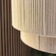 image 6 of CGC Savina Cream Fine Cotton String Large Two-Tier Drum Lampshade