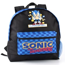 Sonic The Hedgehog Boys Backpack | Adventure with Retro Gamer Style | Kids School Bag Rucksack with Spacious Compartments | Level Up Your Day with Gaming Fun | Designed for Comfortable All-Day Wear | Black | Black
