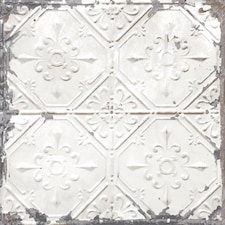 NuWallpaper NUS2213 Vintage Tin Tile Peel & Stick Wallpaper, Silver | Multi | Multicolour | 2.85m² | 1