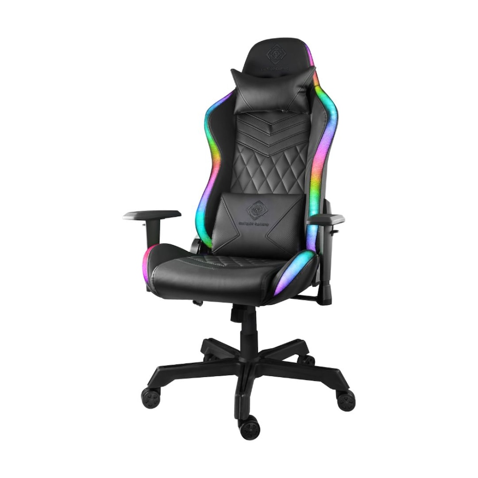 image 1 of Deltaco Gaming DC410 RGB Gaming Chair with RGB Lighting - Black