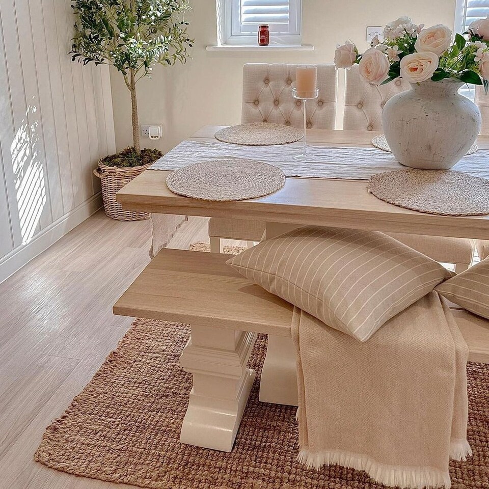 image 1 of KUKOON Handwoven Natural Chunky Jute Rug 120cm x 170cm