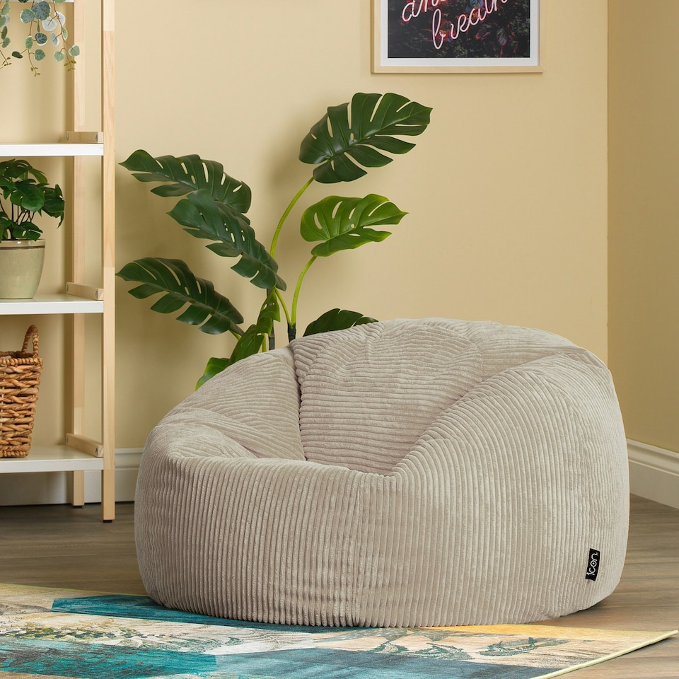 image 1 of icon Kingston Classic Beanbag Corduroy Natural Beige Set of 2 Cream