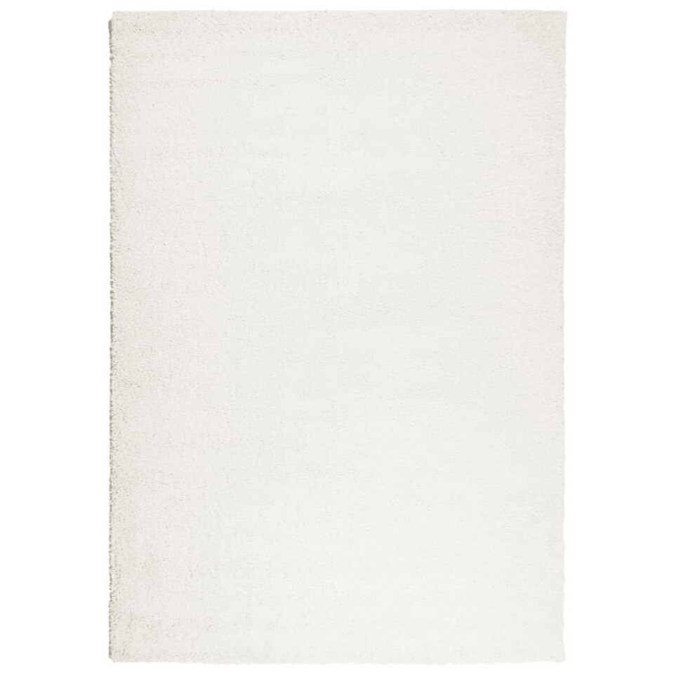 Shaggy Rug PAMPLONA High Pile Modern Cream 140x200 cm Tesco Groceries