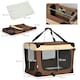 image 4 of PawHut 70cm Foldable Pet Carrier Bag Soft Travel Dog Crate for Small Dogs Brown