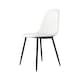 image 1 of Furniturebox 2x Corona Black Leg White Faux Leather Dining Chair