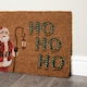 image 6 of 60cm x 40cm Brown Christmas Ho Ho Ho Doormat with Santa