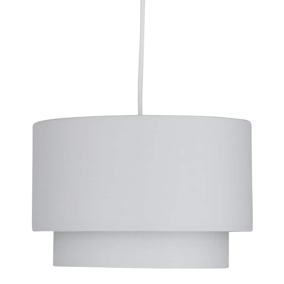 image 1 of Light Grey 2 Tier Ceiling Light Shade | Grey | Medium | 1