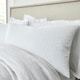image 2 of Bianca Fleur Matelassé Jacquard 200 Thread Count Cotton Duvet Cover Set White | White | King