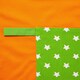 image 2 of Homescapes Orange and Green Stars Cotton Apron