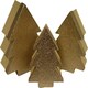 image 2 of Pack of 3 Assorted Sizes Christmas Tree Shaped Box with Gold Gliter Lid