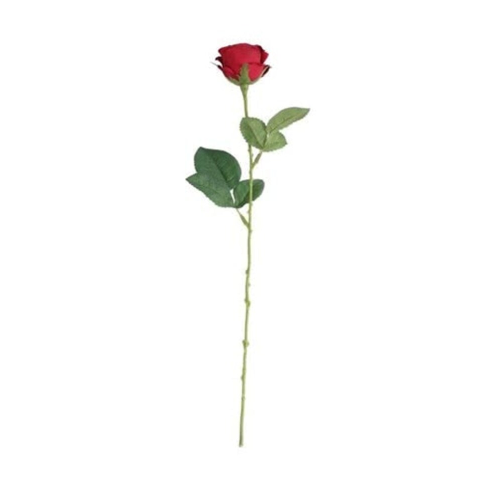 image 1 of Red Buckingham Rose Artificial Silk Flower 40cm