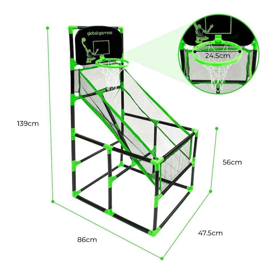 image 1 of Green Black Arcade Basketball Stand - 86x46x139cm