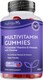 image 1 of Nutravita Vegan Multivitamin Gummies with 14 Vitamins & Minerals incl. Vitamin C D3 B12 Biotin Zinc - 120 Berry Flavour Chewable Adult Multivitamins