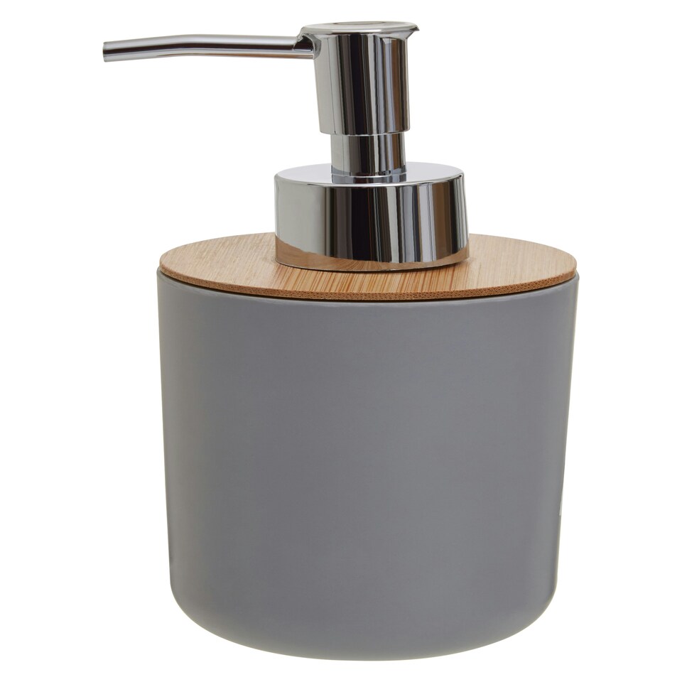 image 1 of Interiors by Premier 300ml Grey Lotion Pump With Natural Texture, Dispenser For Soap or Moisturiser, Hand Lotion Pump Dispenser