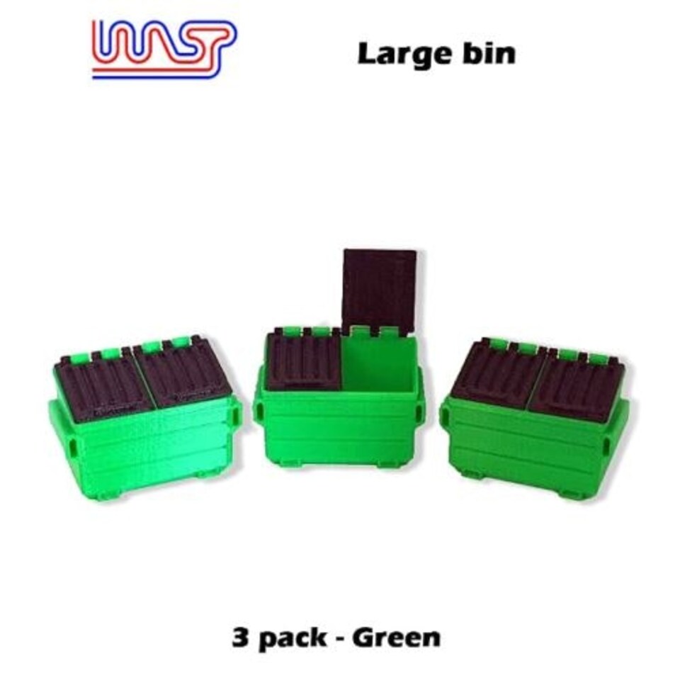 image 1 of Track Side Scenery Slot Car Displays 3 x Green Bins 1:32 Scale New WASP