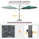 image 3 of Outsunny 3 x 3(m) Cantilever Parasol Garden Umbrella with Cross Base