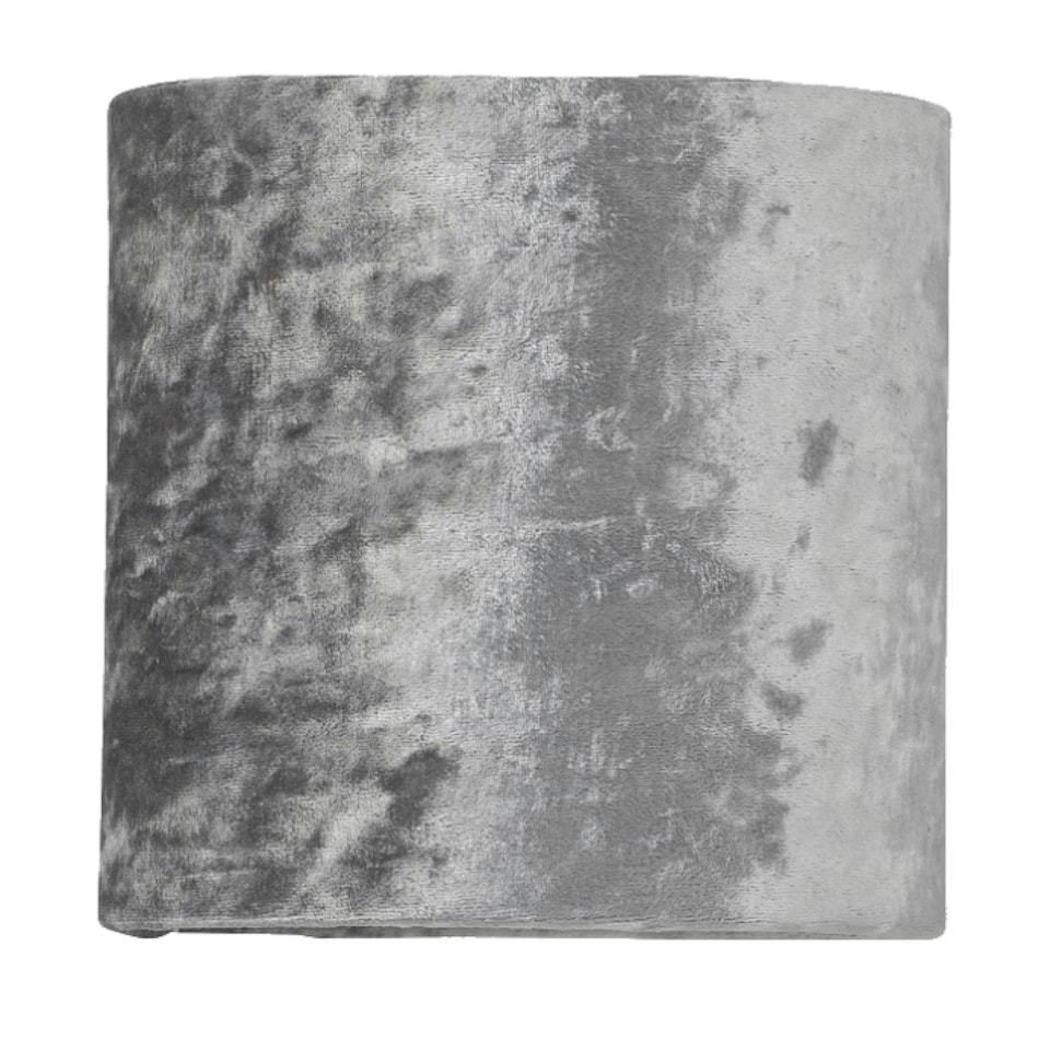 image 1 of First Choice Lighting Set of 2 Chrome Arched Table Lamps with Grey Crushed Velvet Shades Chrome | Grey