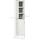 image 3 of kleankin  Bathroom Storage Cabinet w/ Door Cupboard and Adjustable Shelf, White