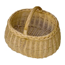 Deluxe Wicker Car Shopping Basket Brown | Brown | One Size