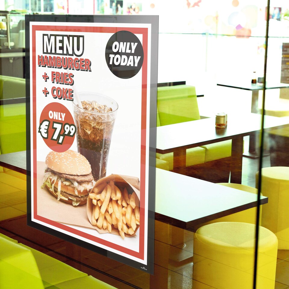 image 1 of Durable DURAFRAME UV Poster Adhesive Magnetic Signage Frame | A1 Black | Black