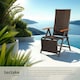 image 4 of Garden Chair Brisbane - 6-way adjustable backrest and footrest, foldable Brown