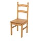 image 3 of Augusta Large Round Dining Table with 6 Corona Dining Chairs - MDF - Antique Waxed Pine Brown