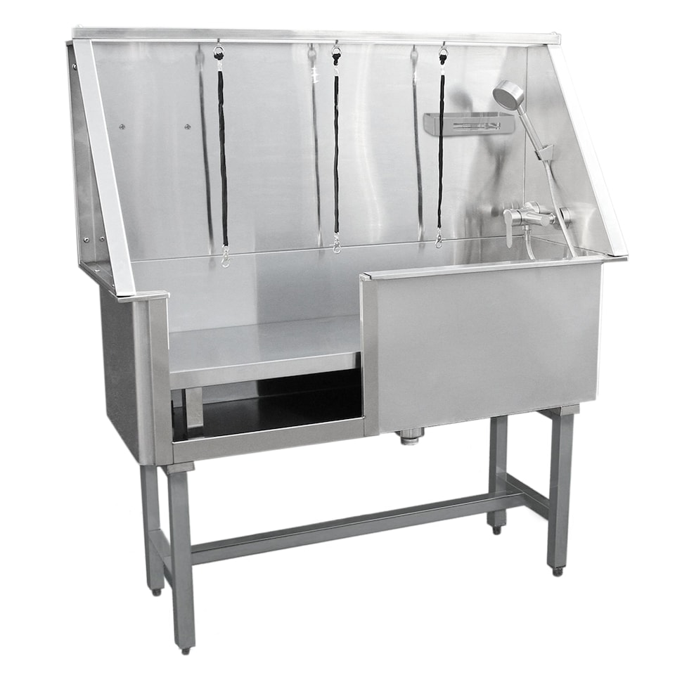 image 1 of Pet Dog Bath Steel Tub Washing Station 400mm