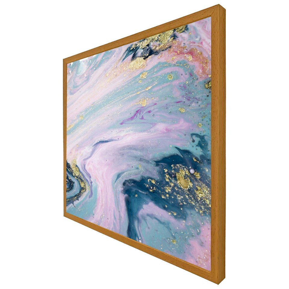 image 1 of Pink & blue marble (Picutre Frame) Brown | XL