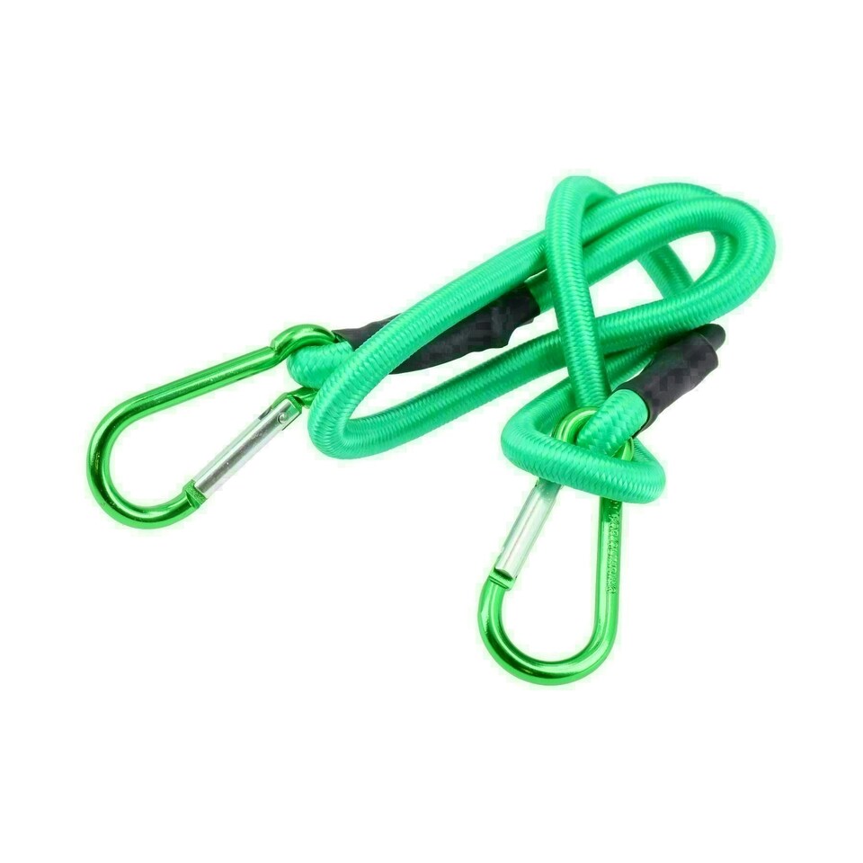 image 1 of 36" Bungee Rope with Carabiner Clips Cords Elastic Tie Down Fasteners 4pc