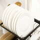 image 8 of HOMCOM 2 Tier Dish Rack, Over The Sink Dish Drainer Rack for Kitchen, Black