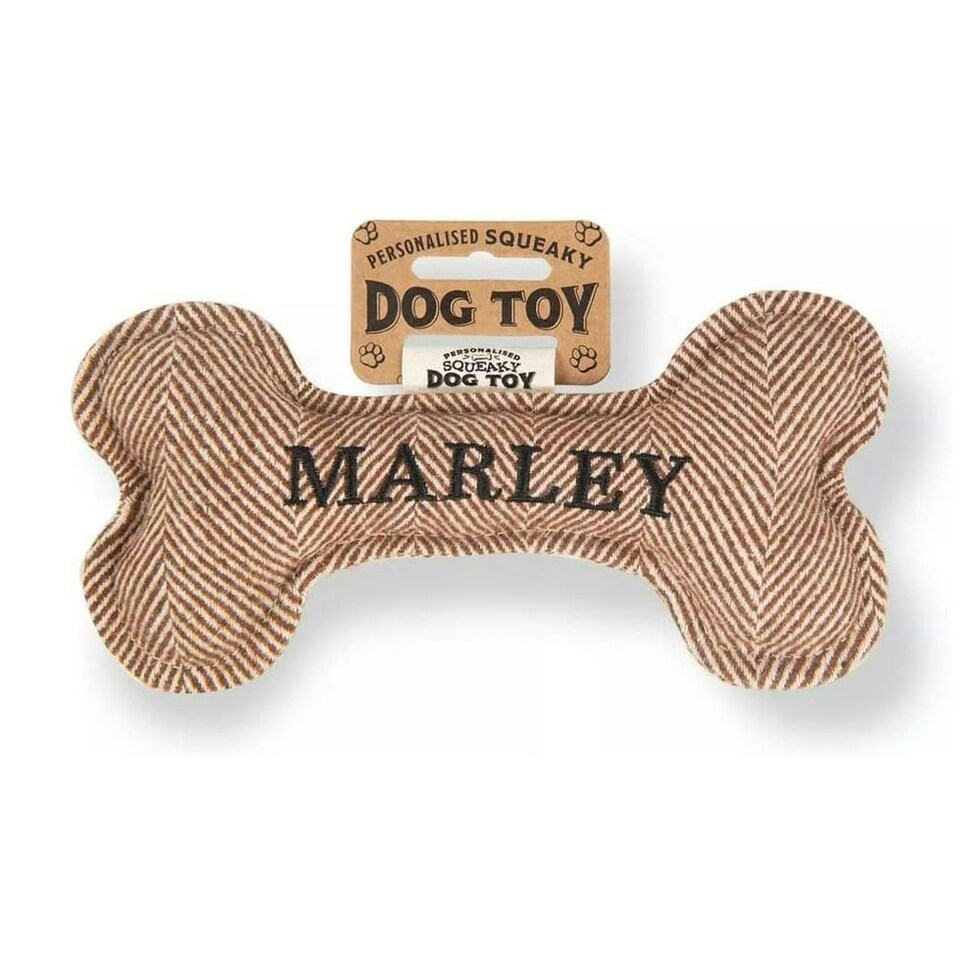 History & Heraldry Pre-Personalised Squeaky Bone Dog Toy - Marley