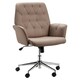 image 1 of Vinsetto Computer Chair w/ Armrest Modern Style Tufted Home Dining Room Brown