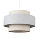 image 1 of ValueLights Pair Weaver Cream & Grey Herringbone Pendant Shade | Grey