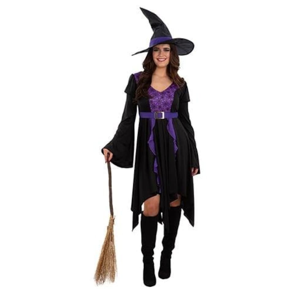 image 1 of Practical Spell Witch Fancy Dress Costume Ladies Small - UK 8-10